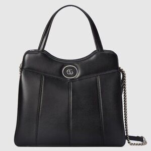 Gucci 745911 Petite Marmont Black Luxury Leather Tote Bag Shoulder‎ Bag